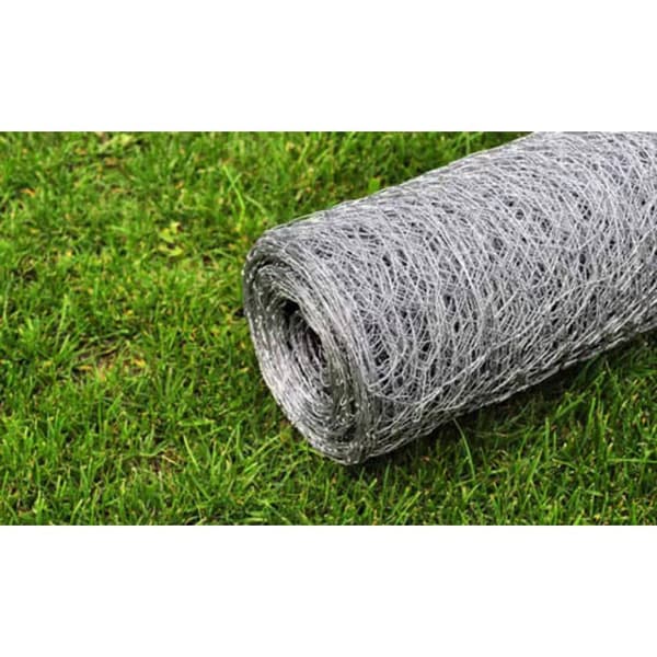 vidaXL Hönsnät galvaniserat stål 25x1 m silver Silver