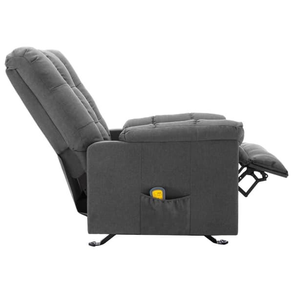 vidaXL Massagefåtölj ljusgrå tyg grå