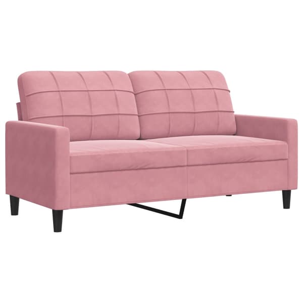 vidaXL Soffgrupp med dynor 4 delar rosa sammet Rosa
