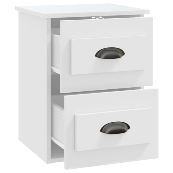 vidaXL Väggmonterade sängbord vit 41,5x36x53cm Vit