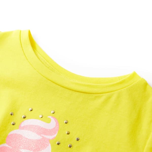 vidaXL T-shirt för barn gul 104 Gul