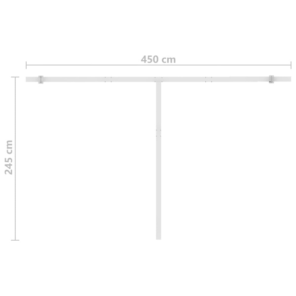 vidaXL Fristående markis automatisk 450x300 cm gul/vit Gul