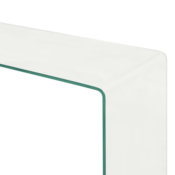 vidaXL Soffbord 2 delar 90x30x20/110x30x40 cm härdat glas Transparent
