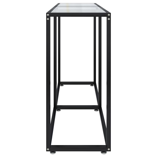 vidaXL Konsolbord transparent 140x35x75,5 cm härdat glas Transparent