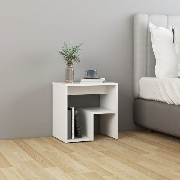 vidaXL Sängbord vit 40x30x40 cm konstruerat trä Vit