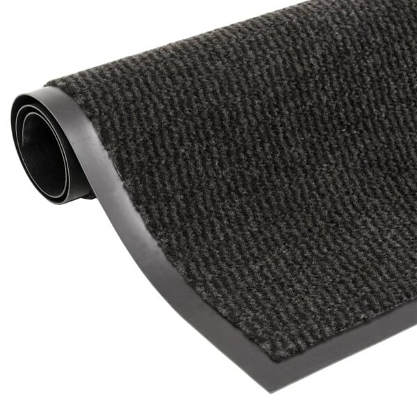 vidaXL Dörrmatta tuftad 60x180 cm svart Svart