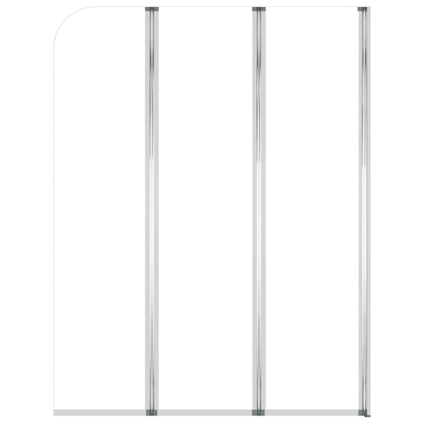 vidaXL Badkarsvägg 2 st 104x130 cm härdat glas transparent