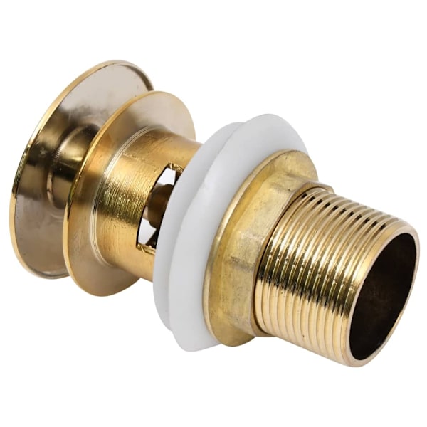 vidaXL Pop-up bottenventil med överflödesfunktion guld 6,4x6,4x9,1 cm Guld