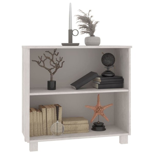 vidaXL Skåp HAMAR vit 85x35x80 cm massiv furu Vit