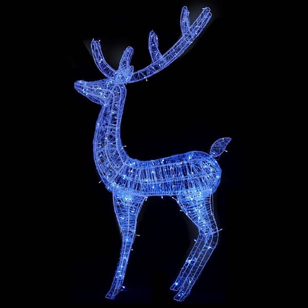 vidaXL Julren 2 st akryl 250 LED 180 cm blå Blå