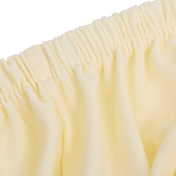 vidaXL Sofföverdrag 3-sits med stretch gräddvit polyesterjersey Creme