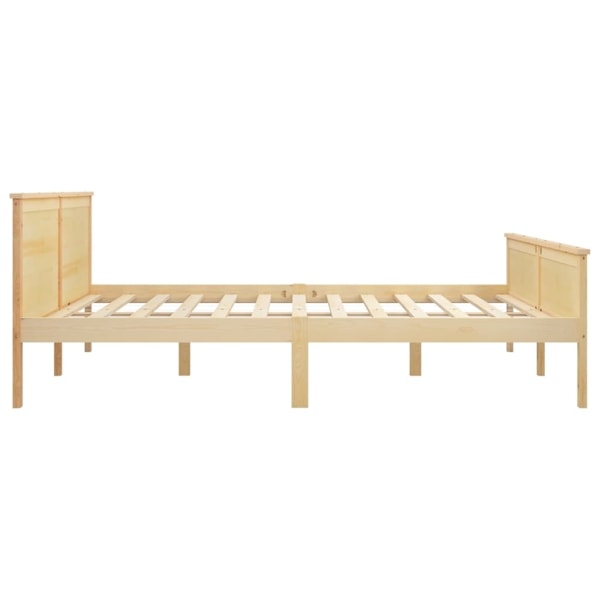 vidaXL Sängram massiv furu 180x200 cm Brun