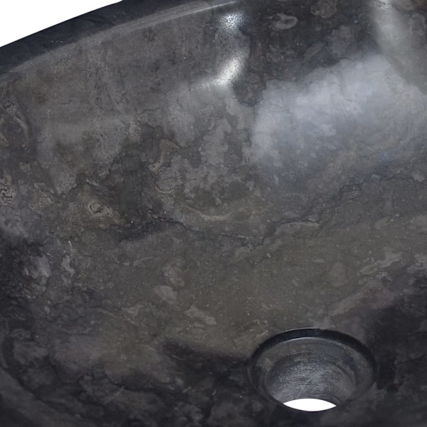 vidaXL Handfat svart 53x40x15 cm marmor Svart
