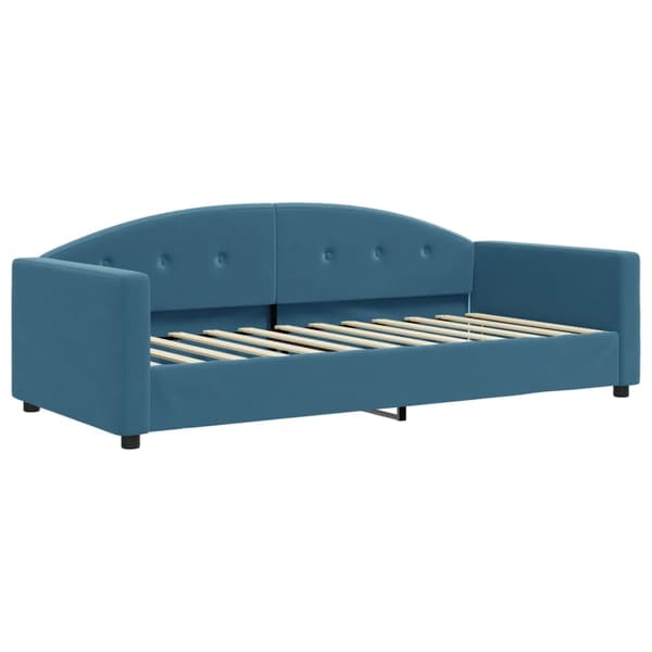 vidaXL Dagbädd utdragbar med madrasser blå 90x200 cm sammet Blå