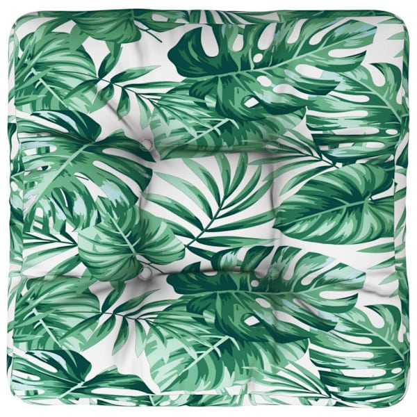 vidaXL Palldyna bladmönster 58x58x10 cm tyg multifärg