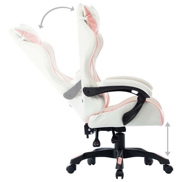 vidaXL Racingstol rosa konstläder Rosa