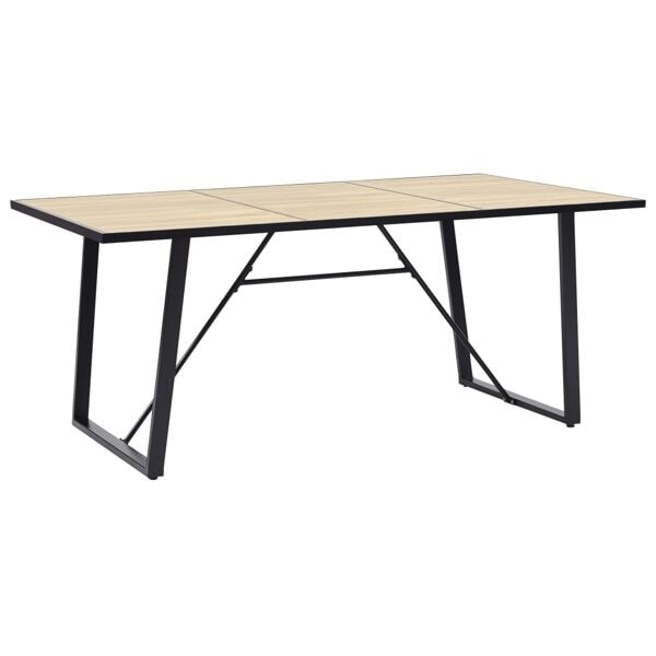 vidaXL Matbord ek 200x100x75 cm MDF Brun