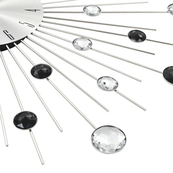 vidaXL Väggklocka med Quartz-urverk 50 cm modern design Silver