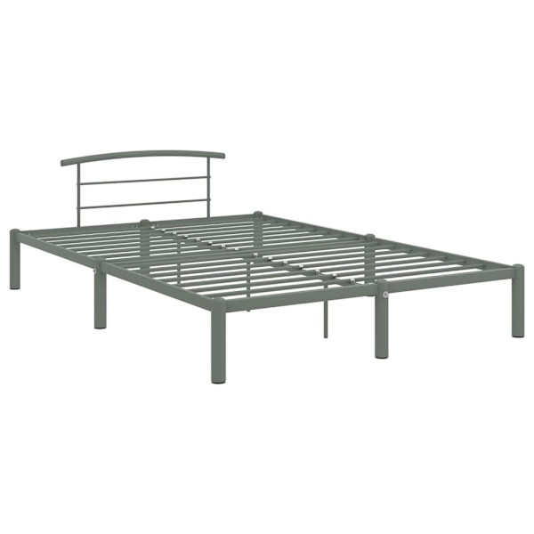 vidaXL Sängram grå metall 160x200 cm grå