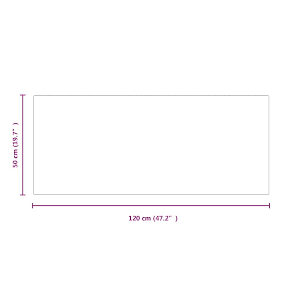 vidaXL Glasskiva för öppen spis rektangulär 120x50 cm