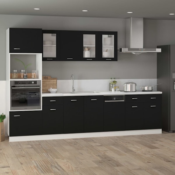 vidaXL Front för diskmaskin “Lyon” svart 45x3x67 cm konstruerat trä Svart