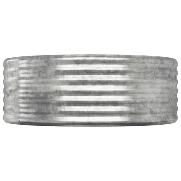 vidaXL Odlingslåda galvaniserat stål 100x100x36 cm silver Silver