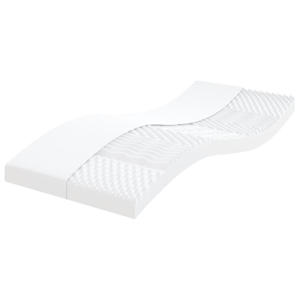 vidaXL Dagbädd med extrabädd och madrasser gräddvit 100x200 cm tyg Kräm
