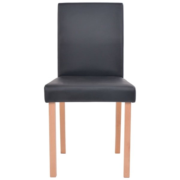vidaXL Matbord och matstolar 7 delar konstläder ek svart Brun
