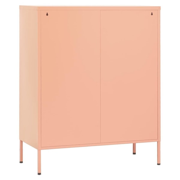 vidaXL Förvaringsskåp rosa 80x35x101,5 cm stål Rosa