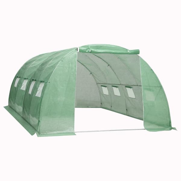 vidaXL Växthus 16 m² 4x4x2 m Grön