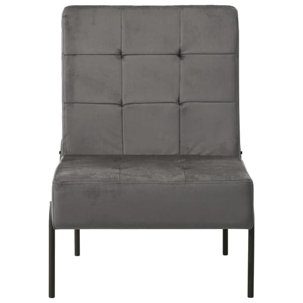 vidaXL Avkopplingsstol 65x79x87 cm mörkgrå sammet grå