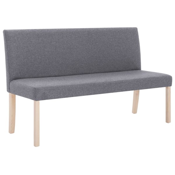 vidaXL Bänk 139,5 cm konstläder ljusgrå grå
