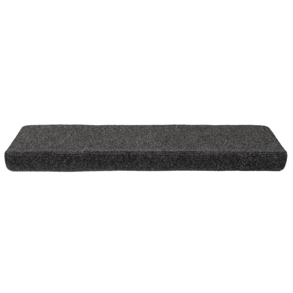 vidaXL Trappmattor självhäftande 15 st 65x21x4 cm antracit rektangulär kant grå