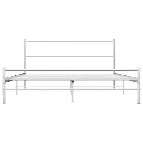 vidaXL Sängram utan madrass vit metall 120x200 cm Vit
