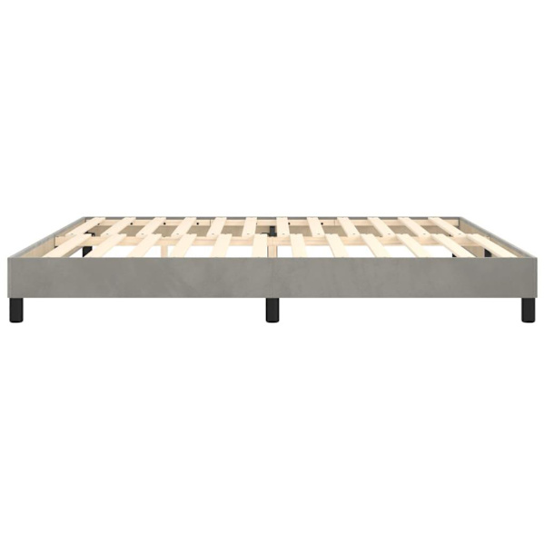 vidaXL Ramsäng ljusgrå 200x200 cm sammet Grå