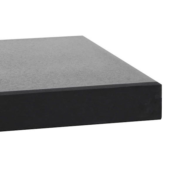 vidaXL Parasollfot granit 20 kg fyrkantig svart Svart