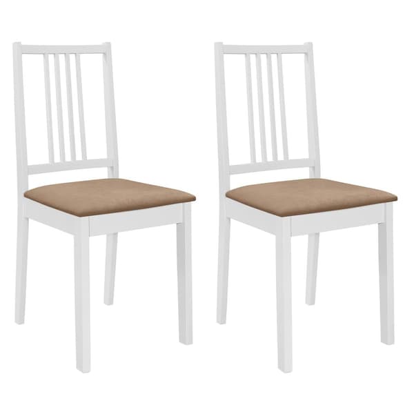 vidaXL Matgrupp 3 delar MDF vit Vit