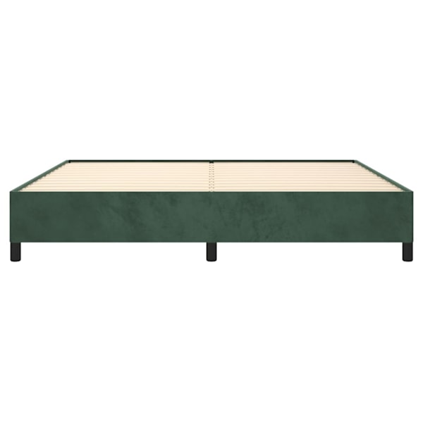 vidaXL Sängram utan madrass mörkgrön 200x200 cm sammet Grön
