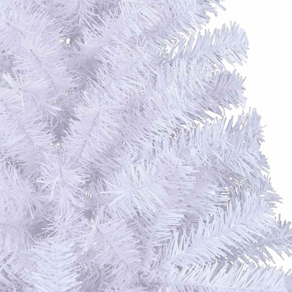 vidaXL Halv plastgran med fot vit 180 cm PVC Vit
