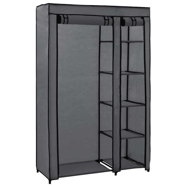 vidaXL Resegarderob grå 110x45x175 cm tyg grå