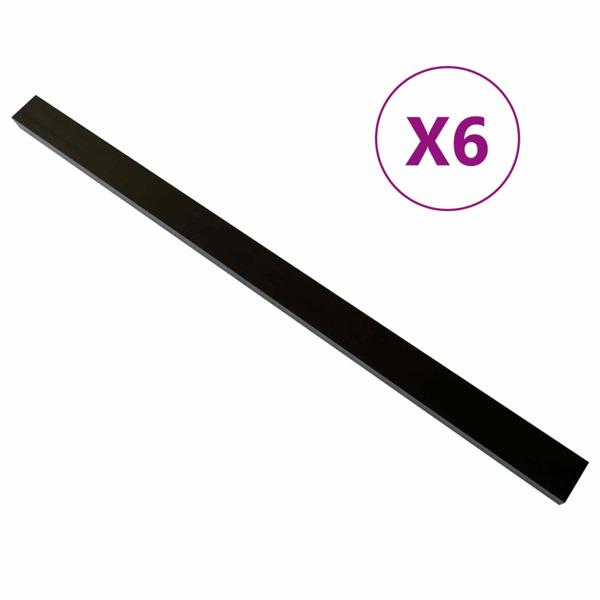 vidaXL Kompositregel 6 st svart 170x8,5x4,5 cm WPC Svart