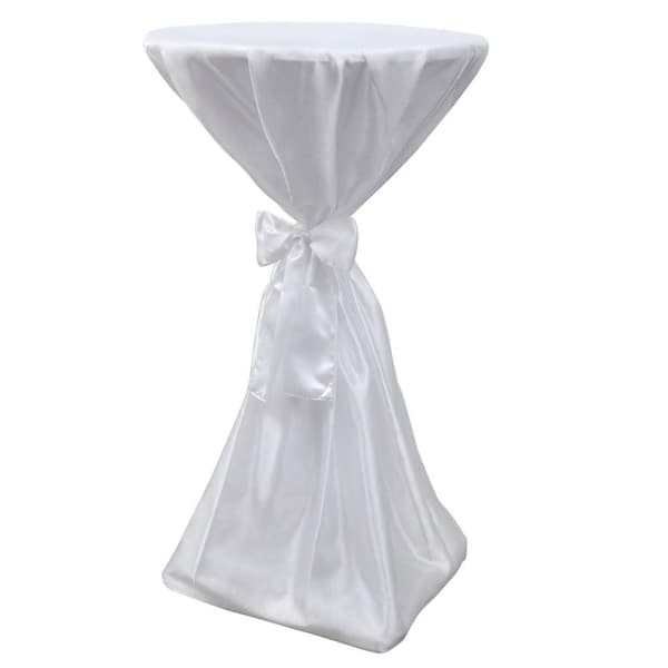 vidaXL Vit bordsduk med rosett 80 cm 2-pack Vit