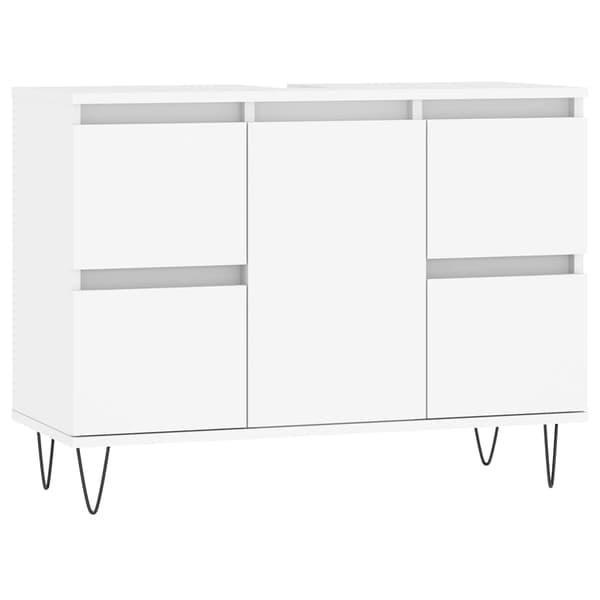 vidaXL Badrumsskåp vit 80x33x60 cm konstruerat trä Vit