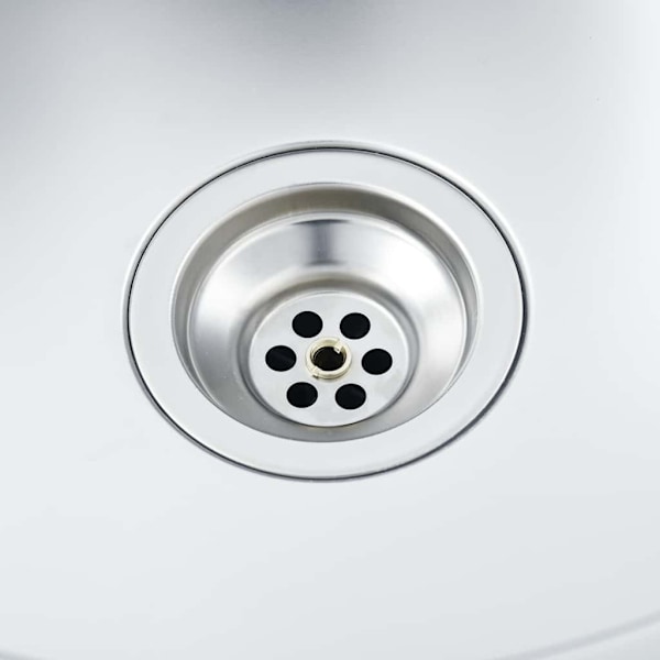 vidaXL Diskho med avrinningsyta silver 1000x500x155 mm rostfritt stål Silver