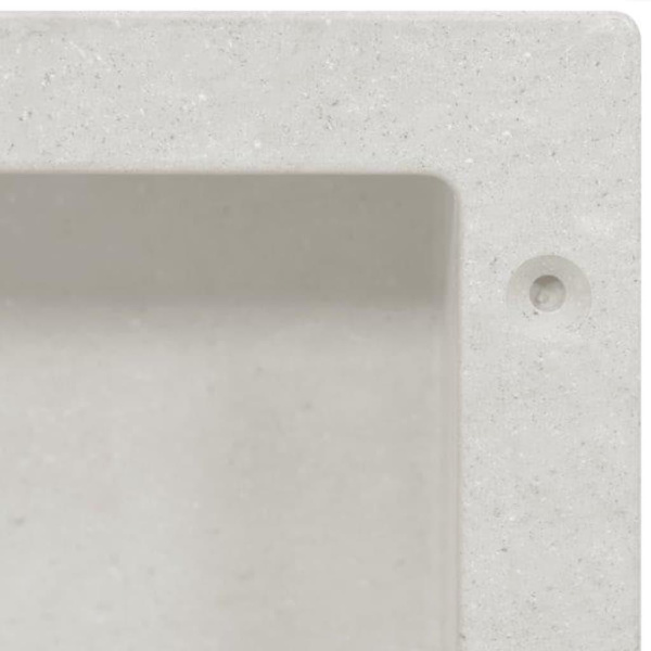 vidaXL Infälld duschhylla niche matt vit 41x36x10 cm Vit
