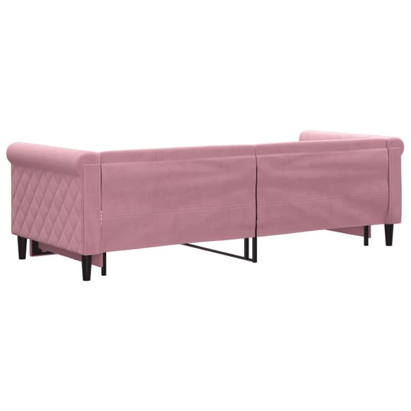 vidaXL Dagbädd utdragbar rosa 80x200 cm sammet Rosa