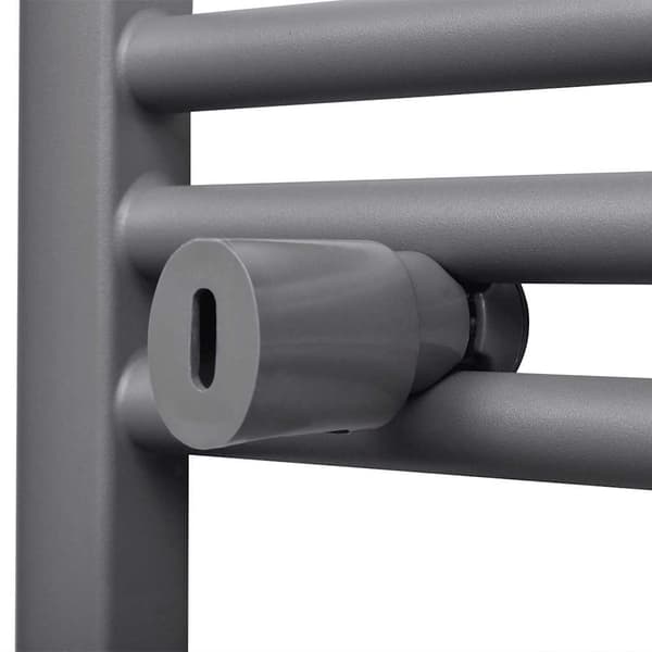 vidaXL Handdukstork centralvärme element rak grå 600 x 1160 mm grå