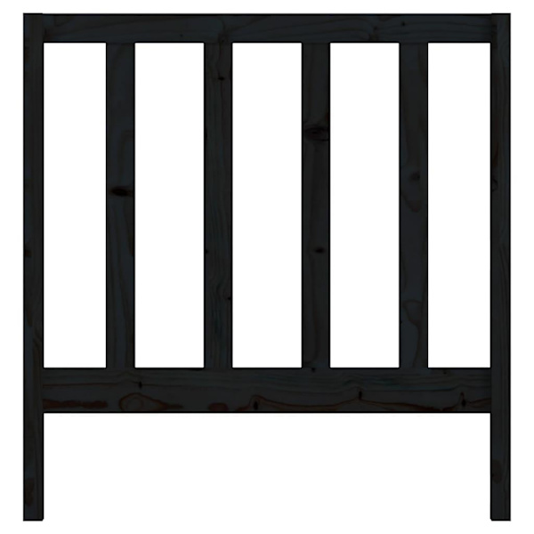 vidaXL Sänggavel Svart 95x4x100 cm massiv furu Svart