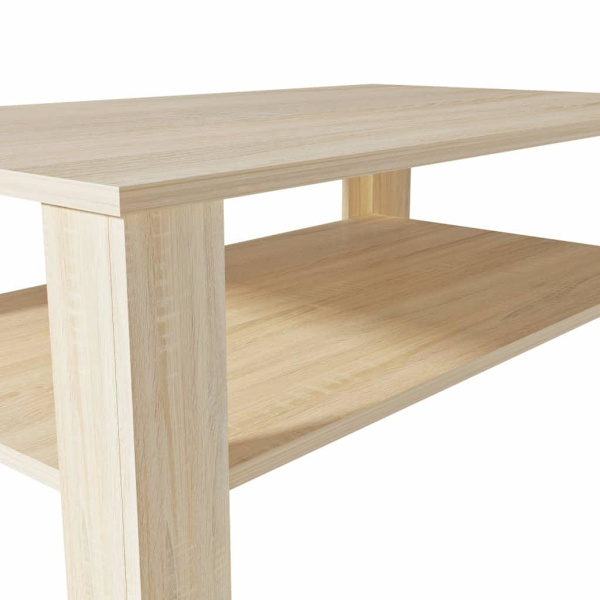 vidaXL Soffbord spånskiva 100x59x42 cm ek Brun