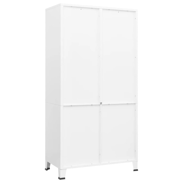 vidaXL Garderob industriell vit 90x50x180 cm metall Vit